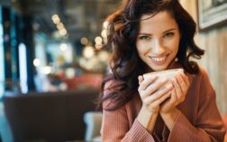 woman drinking coffee in a cafe woman drinking coffee in a cafe